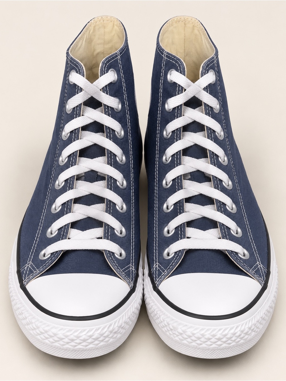 Converse High Top Sneakers in Navy with White Accents